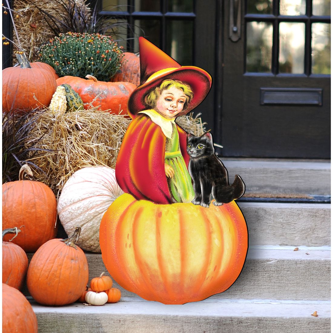 Pumpkin Fairy Halloween Door Decor by G. DeBrekht - Thanksgiving Halloween Decor - 8193157H-1