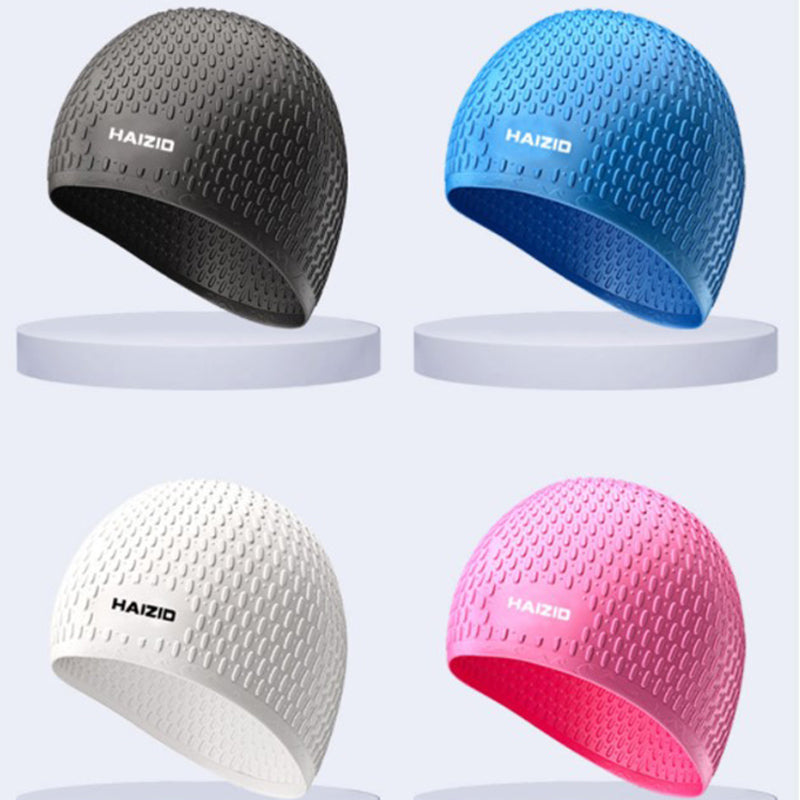 Silicone Swimming Cap Pink, Waterproof Pool Hat for Men and Women image 4