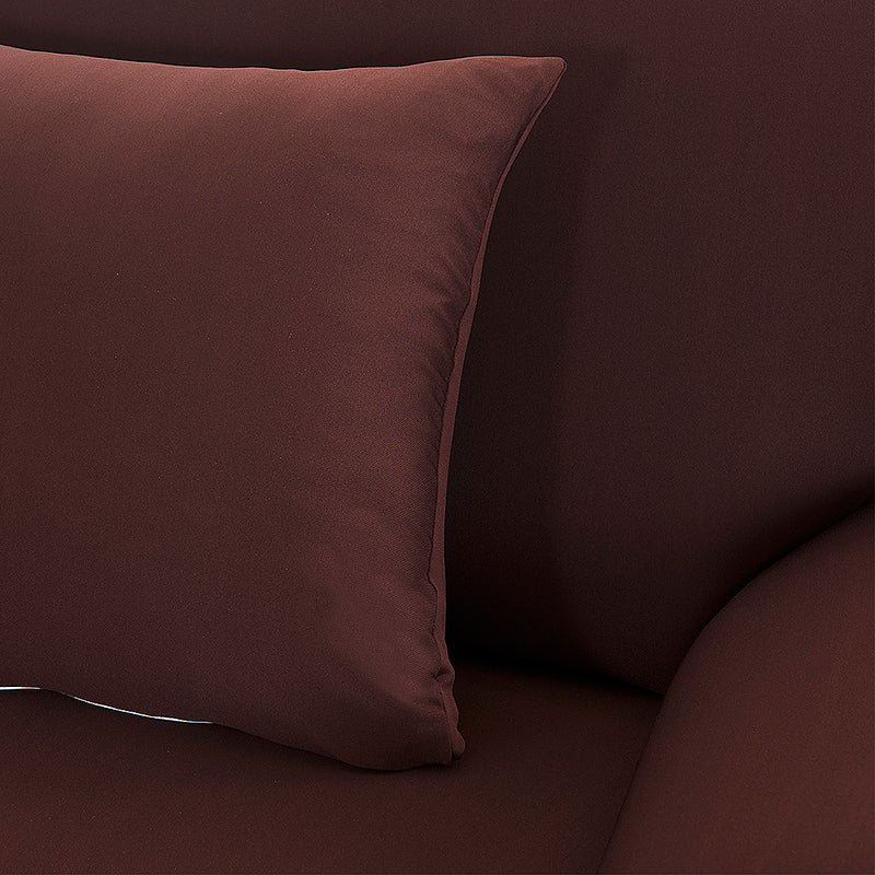 2 Seater Sofa Cover Brown, Stretch Spandex Slipcover for Loveseat image 5