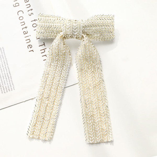 Miss Sparkling |Beaded Hair Bow-2