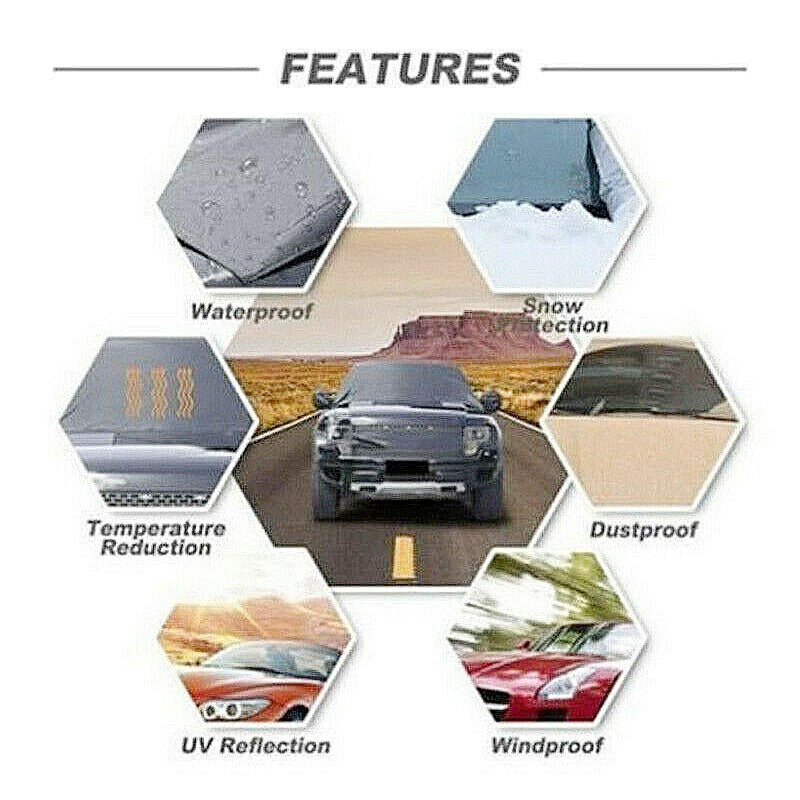 Windscreen Frost Cover, Car Front Window Ice and Snow Protector Sunshade image 11