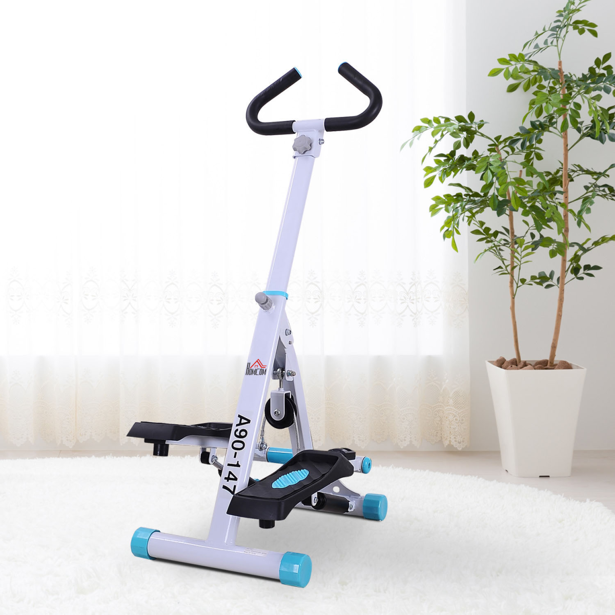 Stepper Fitness Exercise Handle Bar Machine Cardio Foldable Workout