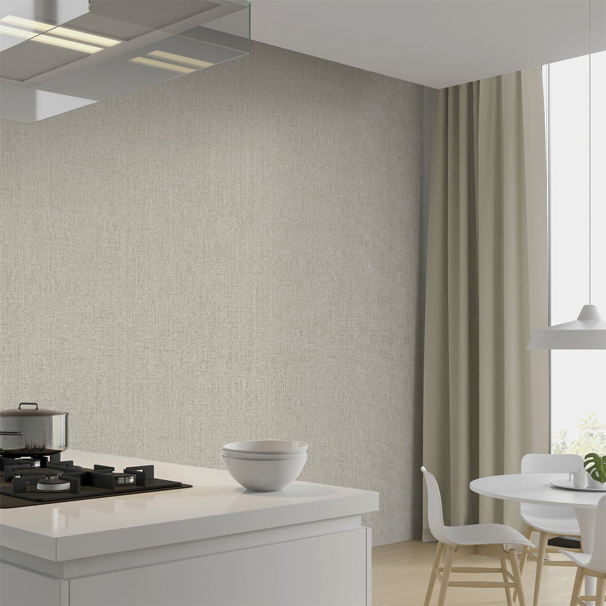 Luxe Hessian Taupe Wallpaper image 3