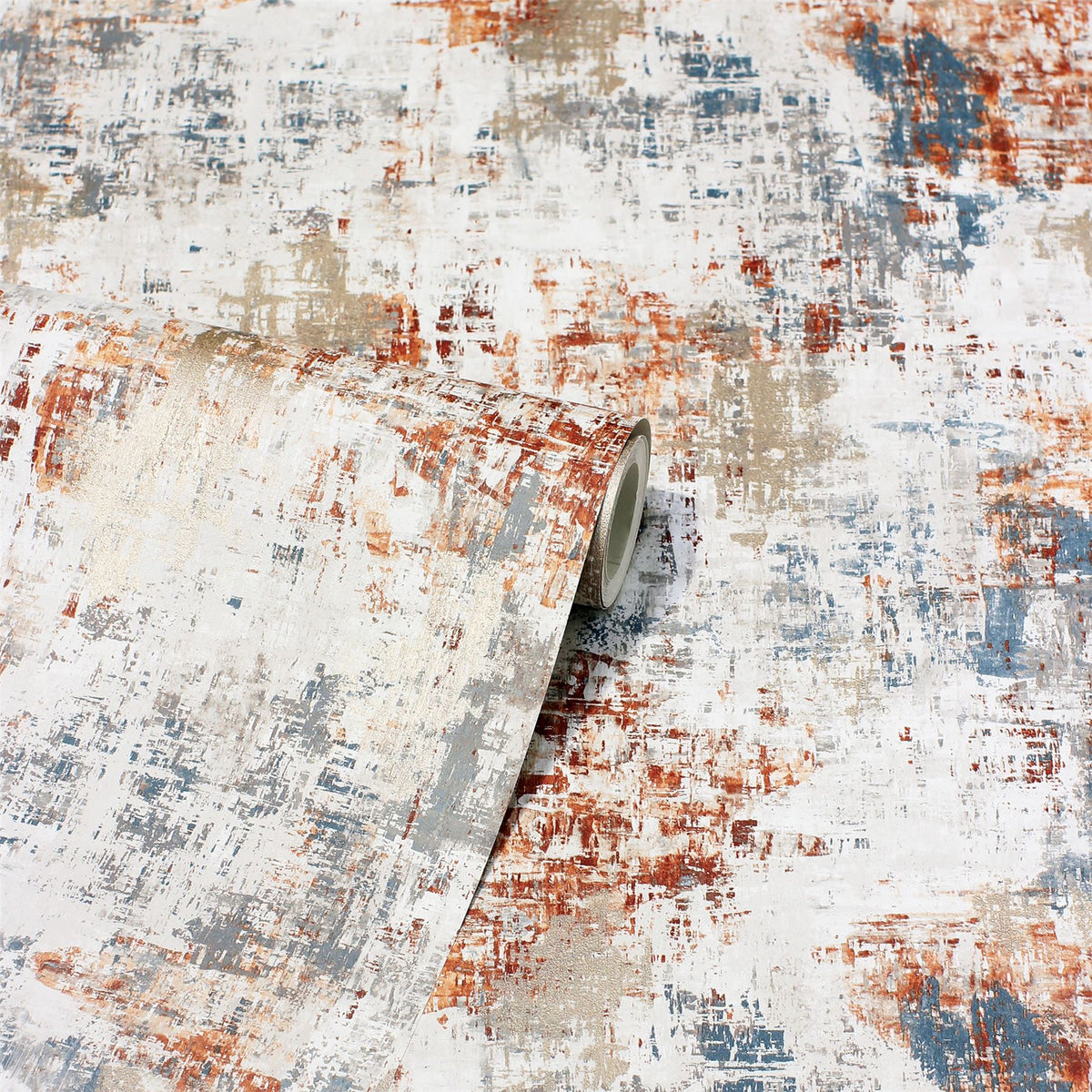 Abstract Texture Copper Navy Wallpaper image 4