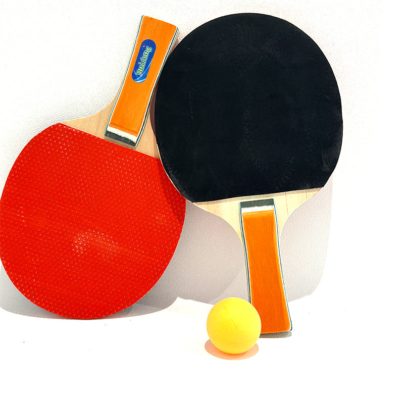 Table Tennis Bats 2 Pack with Ball, Ping Pong Racket Set for Home Play image 2
