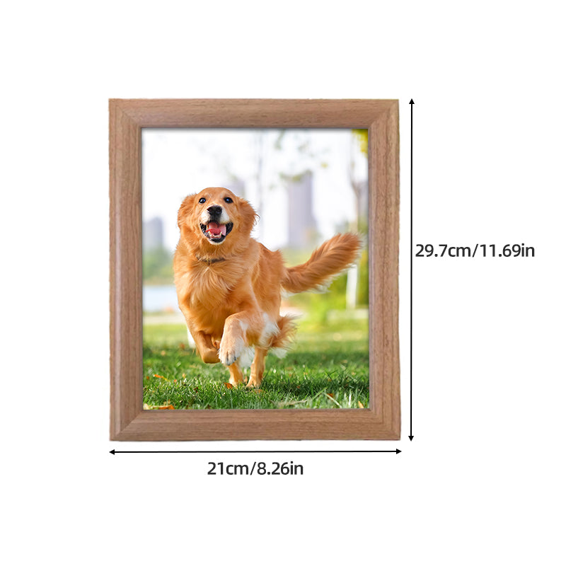 Wooden Picture Frame A4 8.3 x 11.7 Inch, Rustic Vintage Photo Frame image 0
