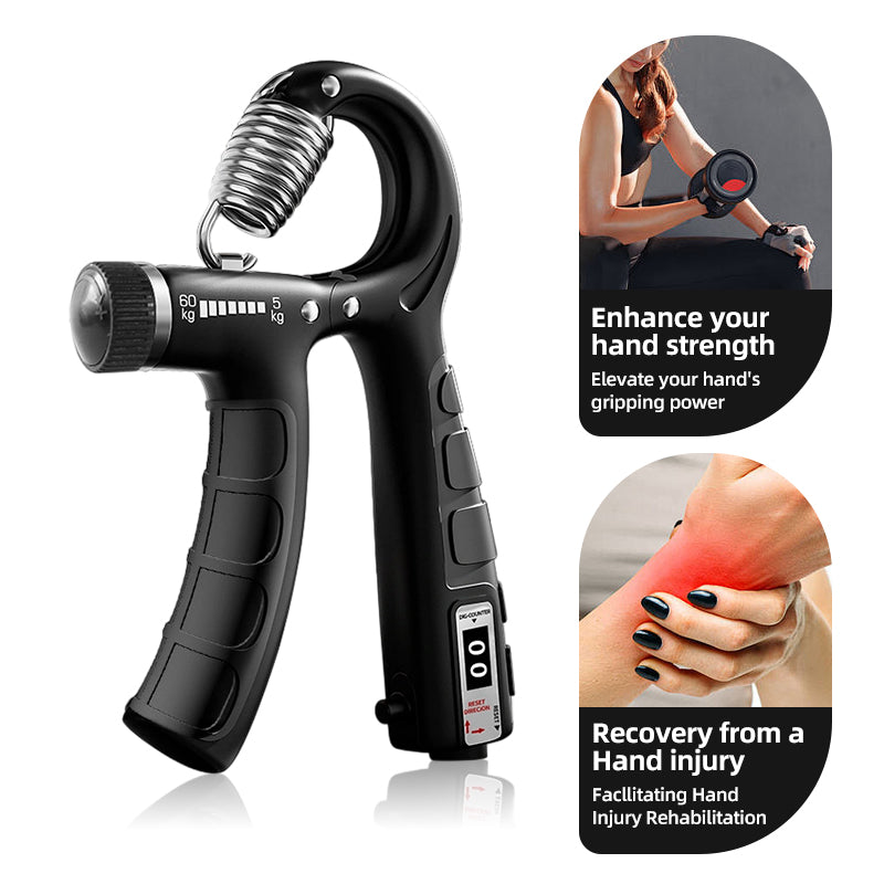Hand Grip Strengthener Royal Blue, Adjustable 5kg to 60kg Forearm and Wrist Trainer image 1