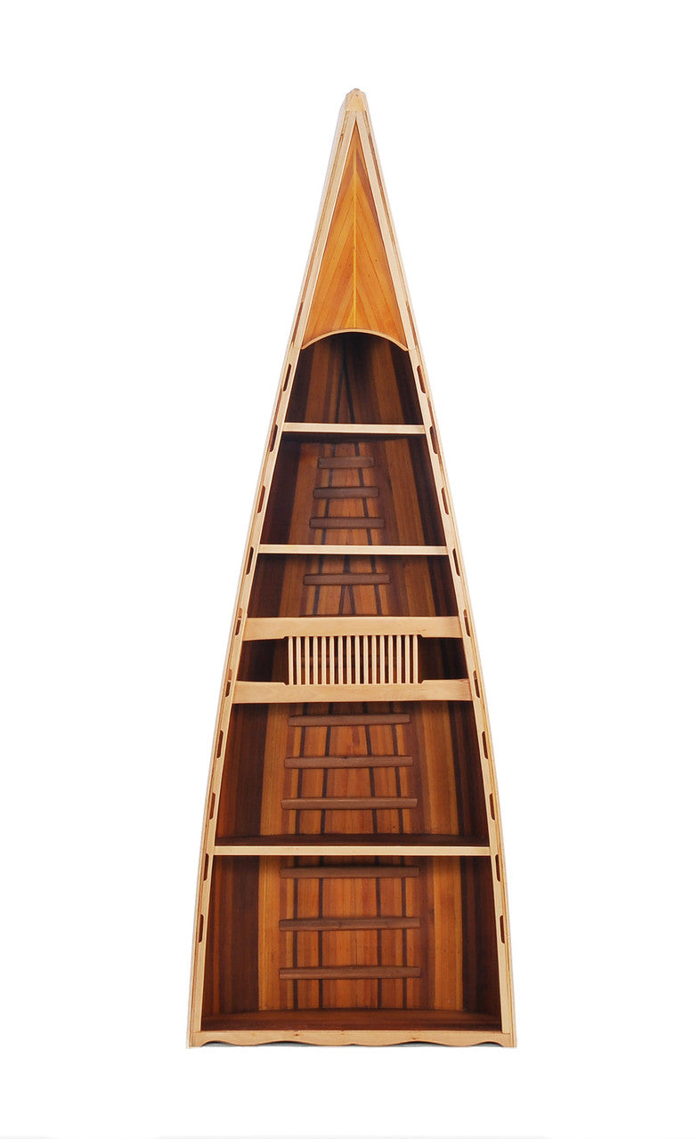 21" Wood Brown Solid Wood Six Tier Boat Bookcase-1