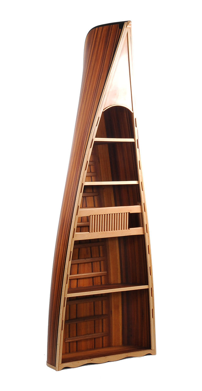 21" Wood Brown Solid Wood Six Tier Boat Bookcase-2