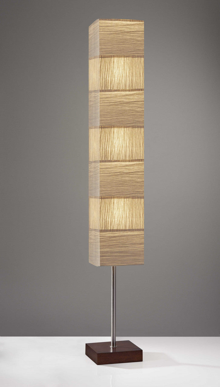 72" Column Floor Lamp With White Rectangular Shade-1