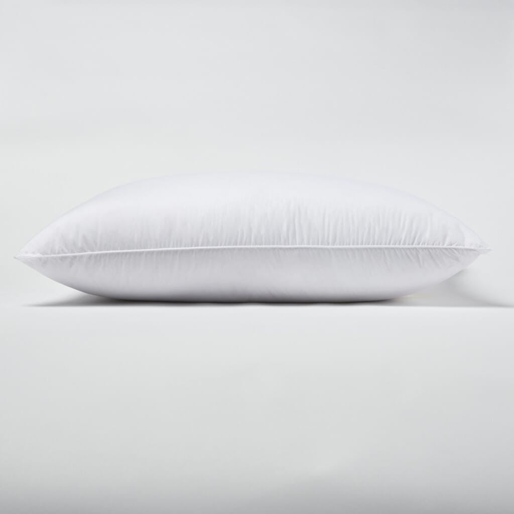 Set Of 2 Lux Sateen Down Alternative Standard Size Medium Pillows-2