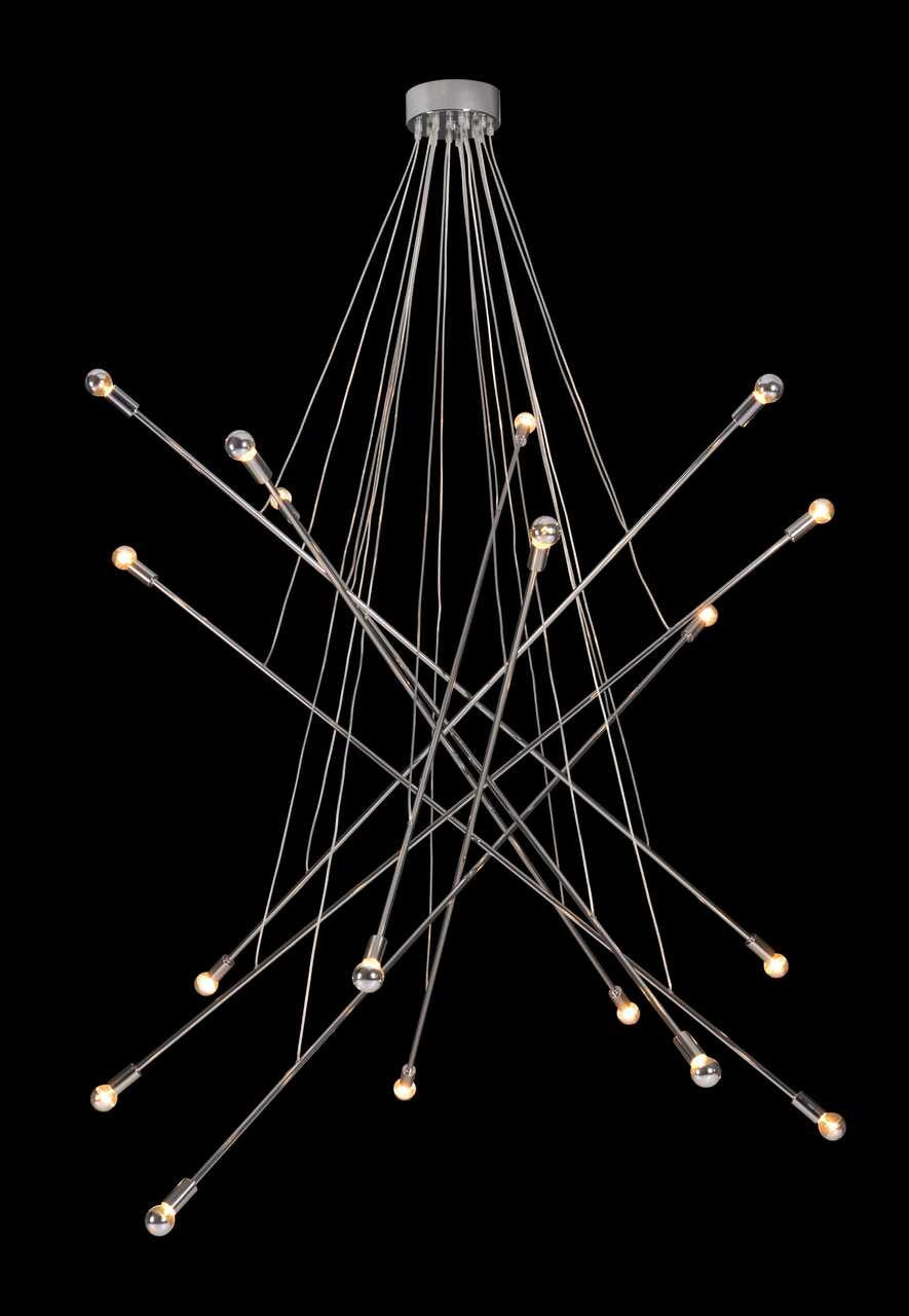 Silver Multi Light Metal Dimmable Chandelier-1