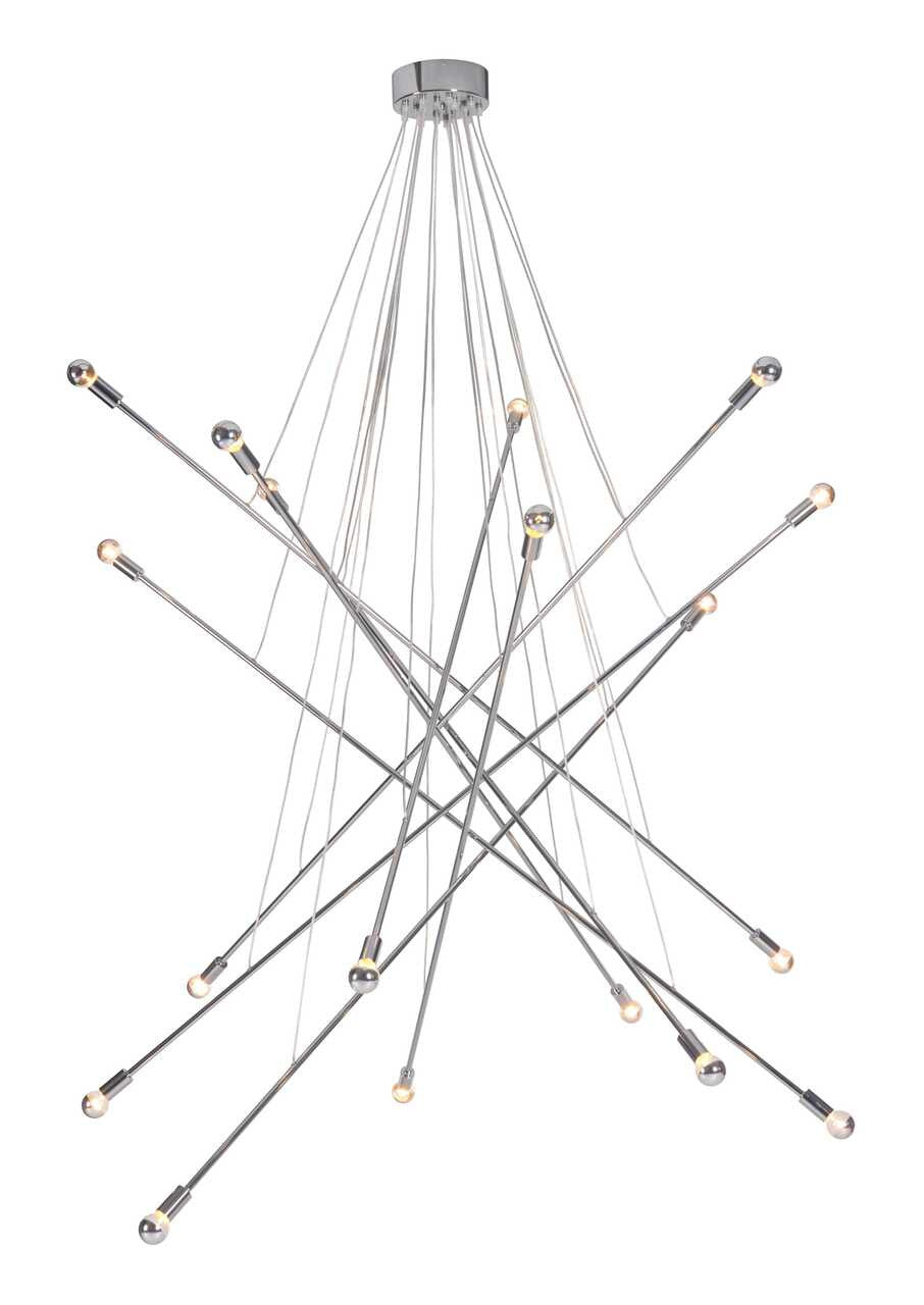 Silver Multi Light Metal Dimmable Chandelier-2