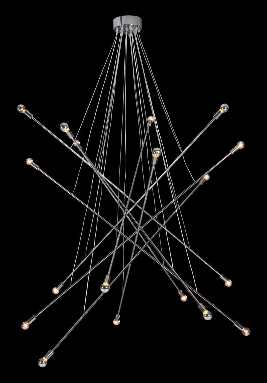 Silver Multi Light Metal Dimmable Chandelier-3