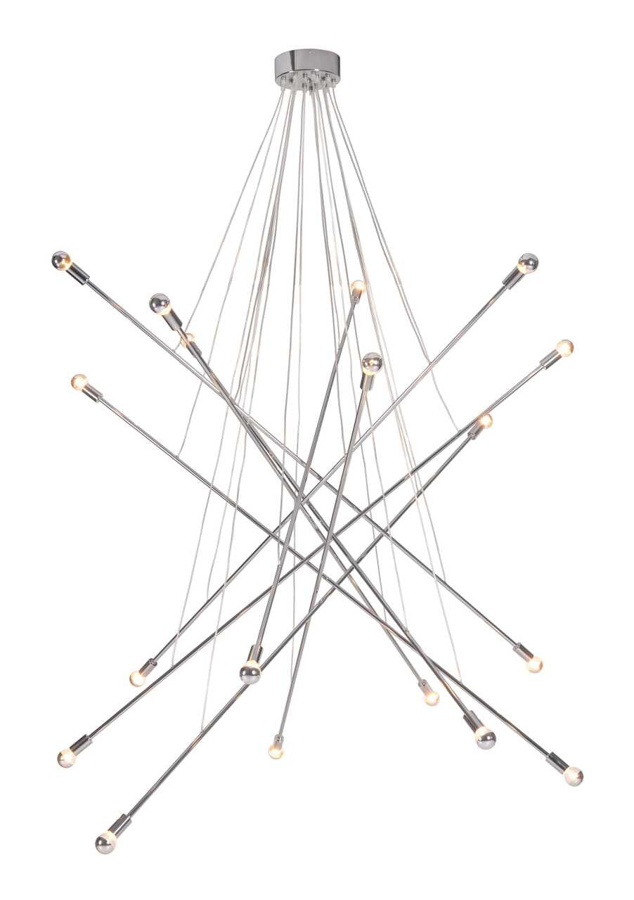 Silver Multi Light Metal Dimmable Chandelier-6
