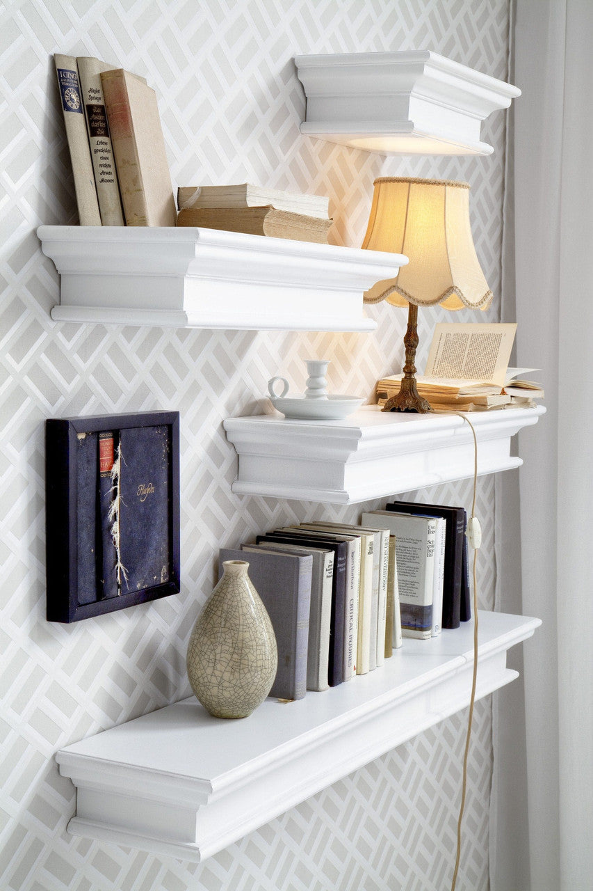 47" Classic White XL Floating Wall Shelf-5