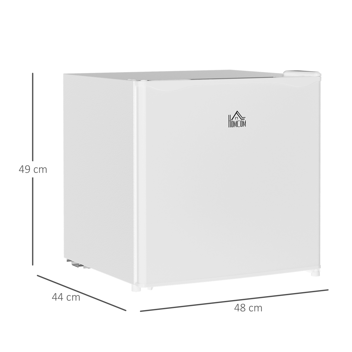 46L Counter Top Fridge with Chiller Box Mini Fridge for Bedrooms Cream