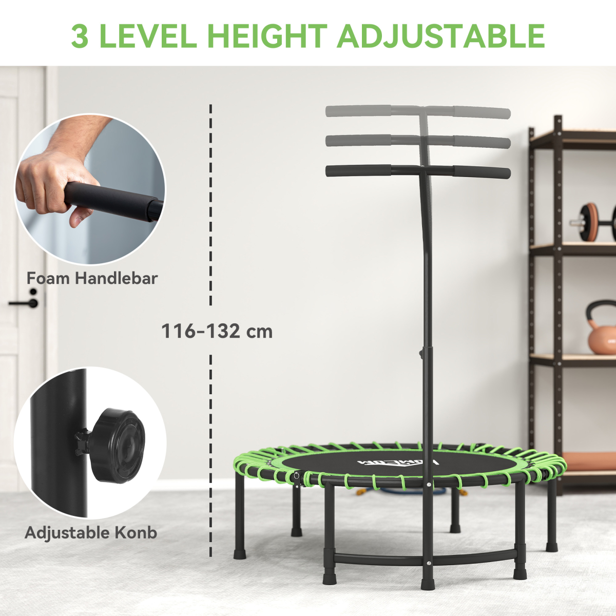 Trampoline Outdoor Bouncer Jumper Adjustable Handle
