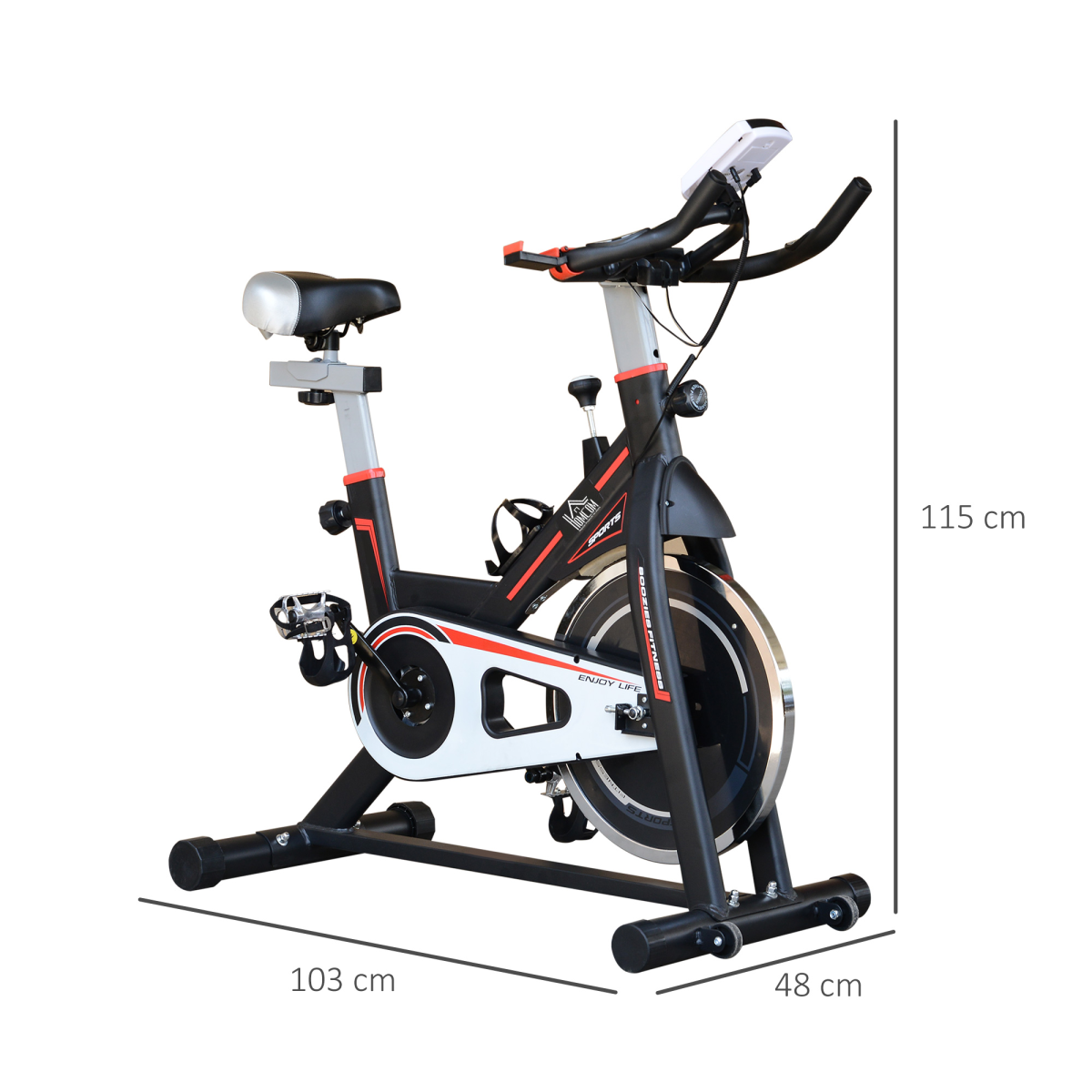 8kg Flywheel Exercise Racing Bicycle Cardio Adjustable Resistance LCD