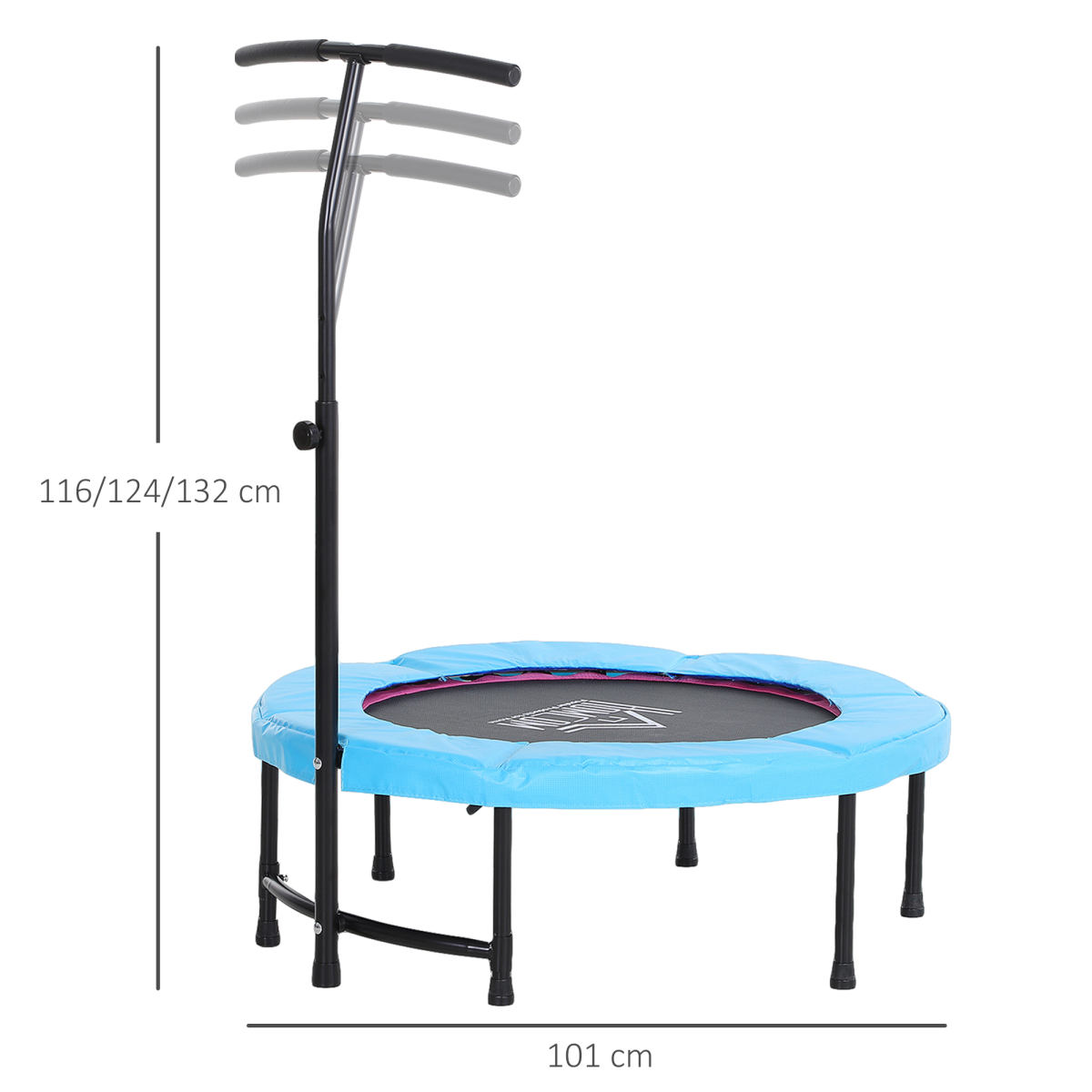 40'' Kids Mini Trampoline, Adult Rebounder Jumper with Handle Fitness