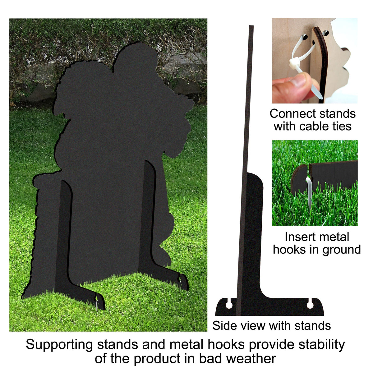 Halloween Black Cat Freestanding Decor - Halloween Outdoor Decor by G. Debrekht - Halloween Decor- 8652794F-3