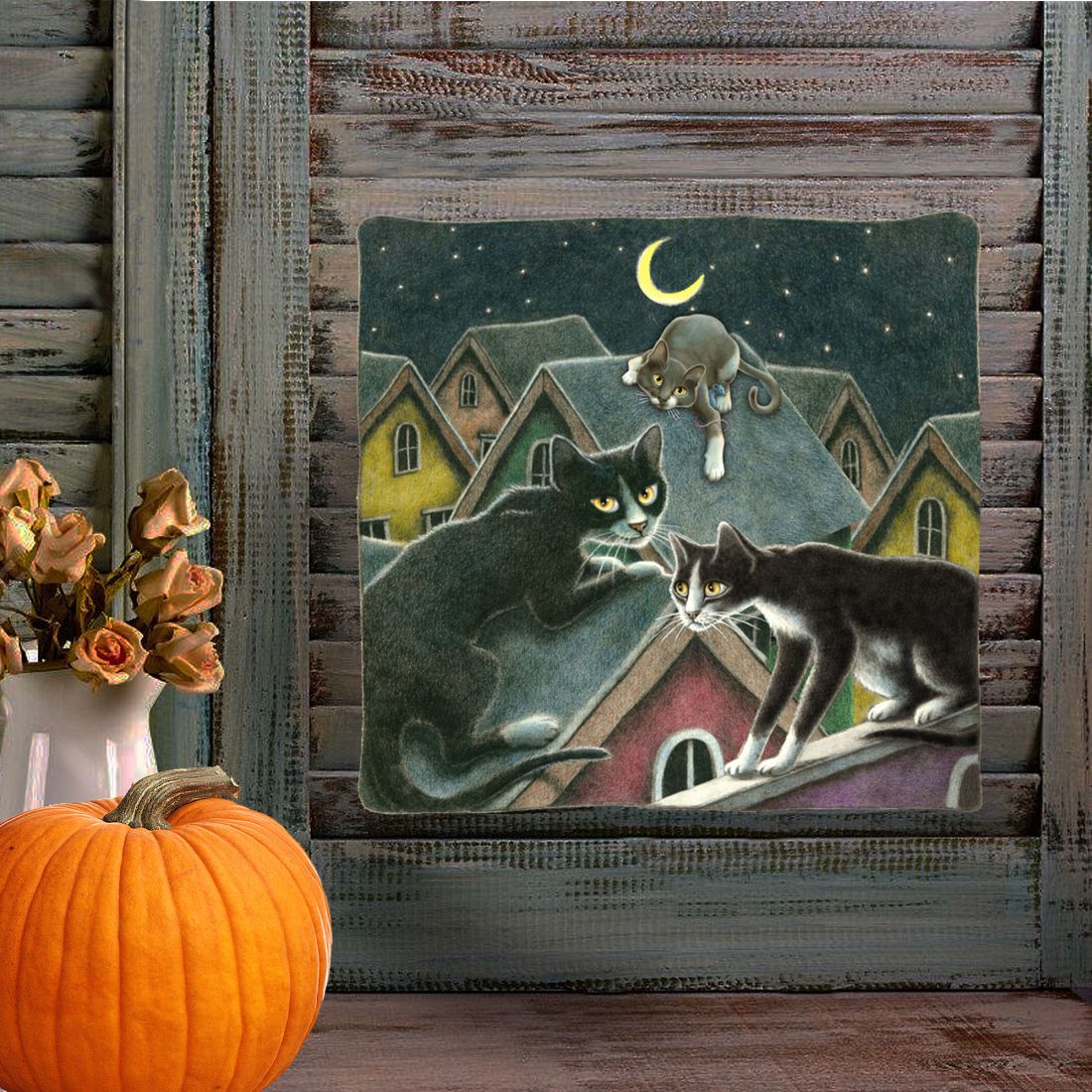 Night Shift Halloween Door Decor by Laura Seeley - Thanksgiving Halloween Decor - 8512055H-2
