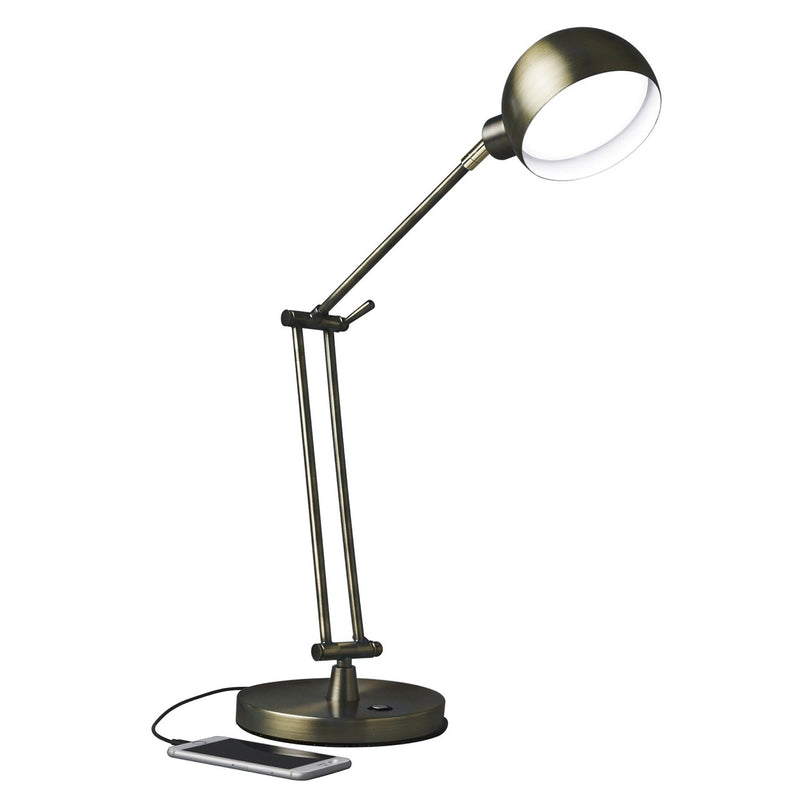 Antiqued Bronze LED Adjustable Desk Lamp-0