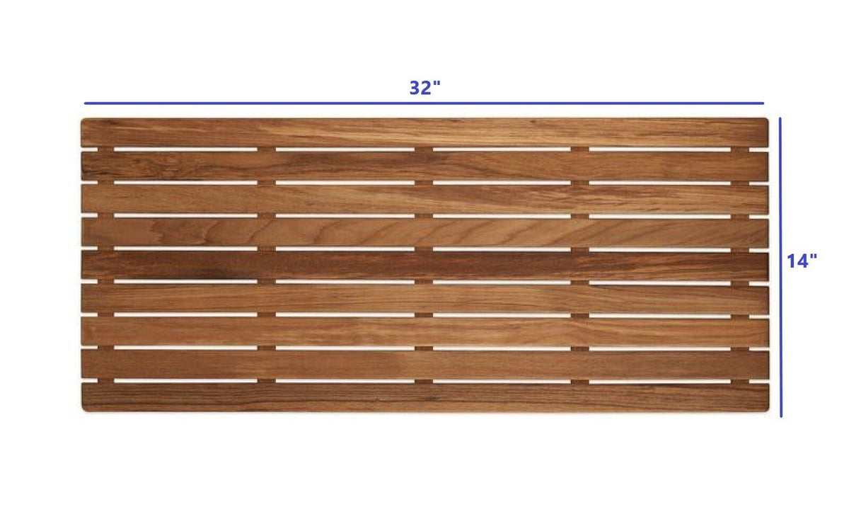 32" Premium Teak Shower Bath Mat-4