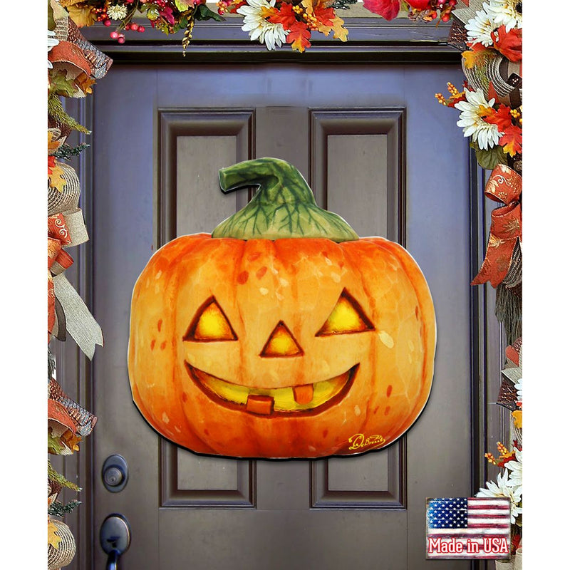 Pumpkin Halloween Door Decor by G. DeBrekht - Thanksgiving Halloween Decor - 8158414H-0