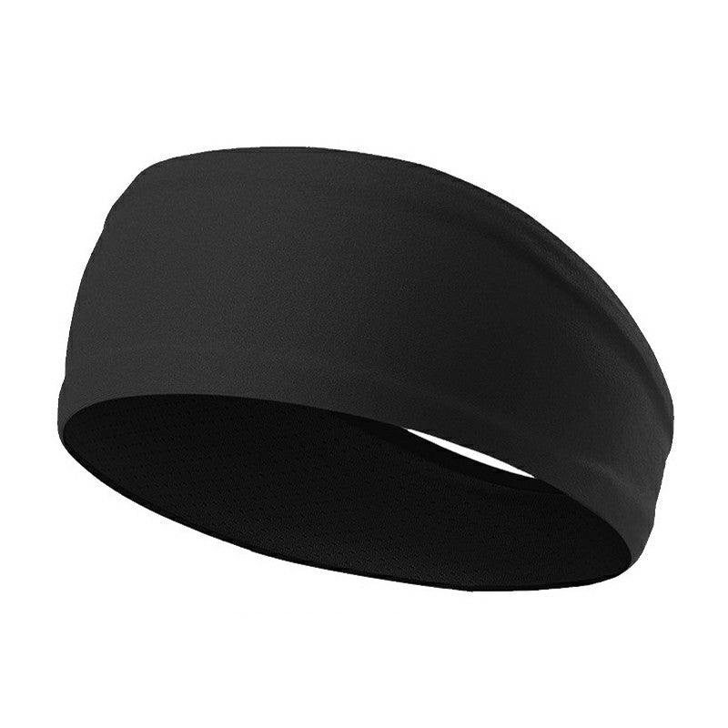 Sports Headband Black, Unisex Sweatband for Running, Yoga and Gym image 0