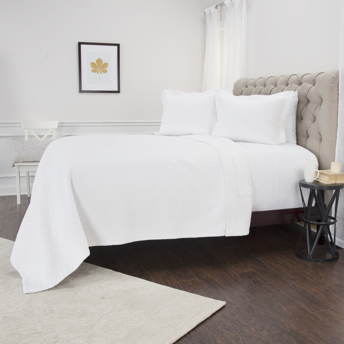 White King 100% Cotton 300 Thread Count Washable Down Alternative Comforter-4