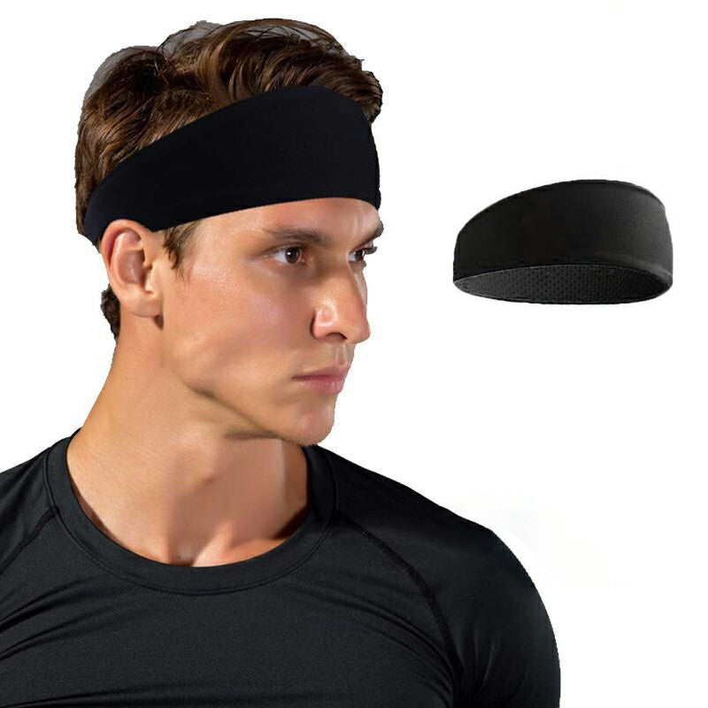 Sports Headband Black, Unisex Sweatband for Running, Yoga and Gym image 6