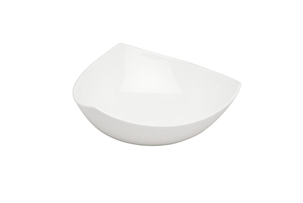 White Six Piece Triangle Bone China Service For Six Bowl Set-0