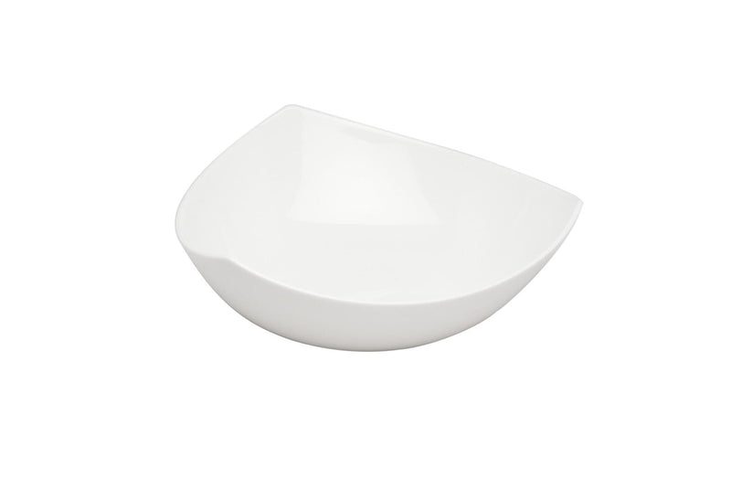 White Six Piece Triangle Bone China Service For Six Bowl Set-0