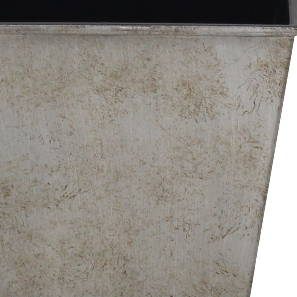 5" Gray Recycled Plastic Indoor Outdoor Square Pot Planter