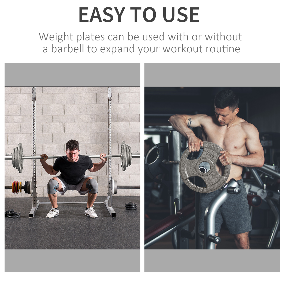 2" Olympic Weight Plates Sets for StrengthTraining with Weight 2 x 5kg, 2 x