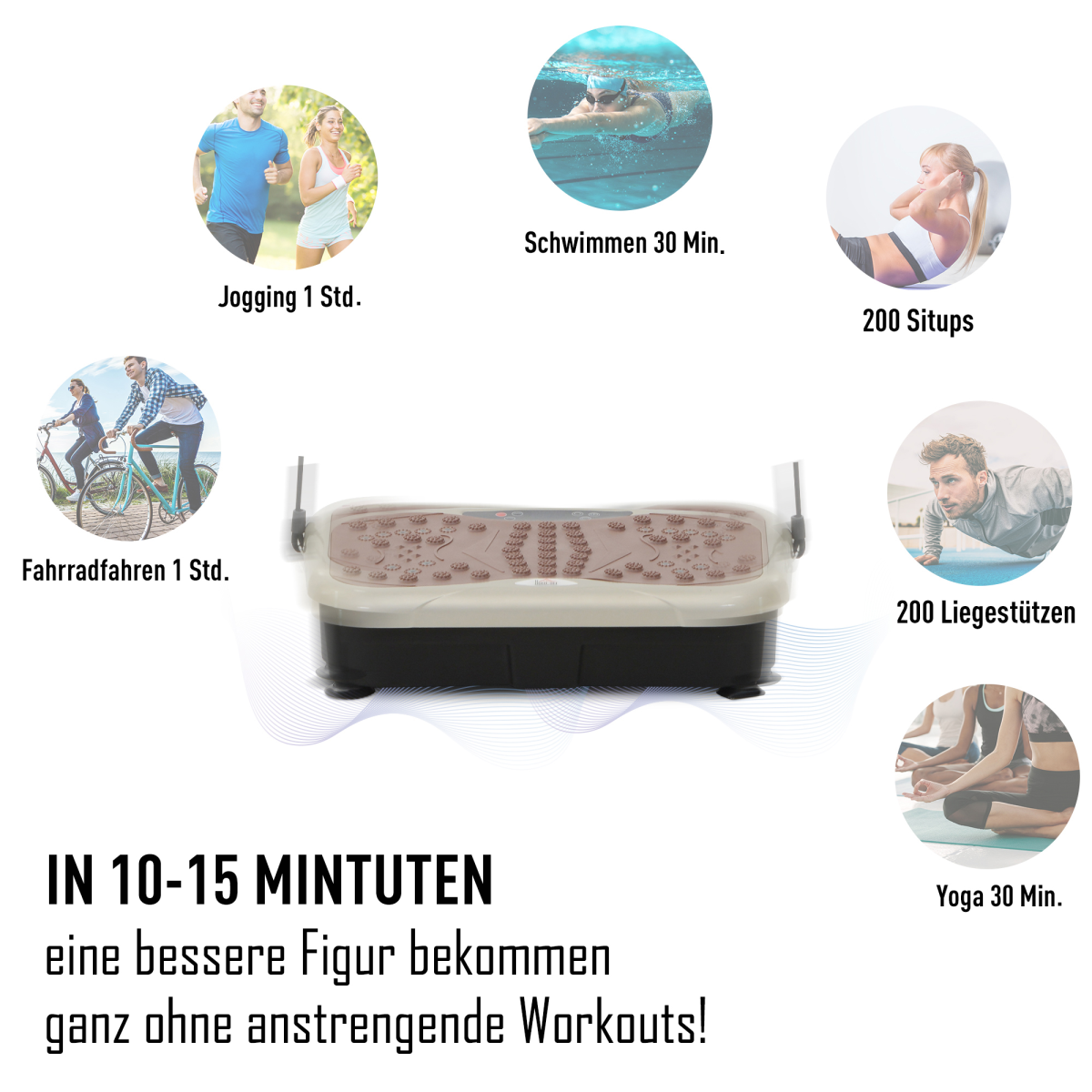 Vibration Plate Machine Fitness Body Shaper Slim Trainer Home Gym