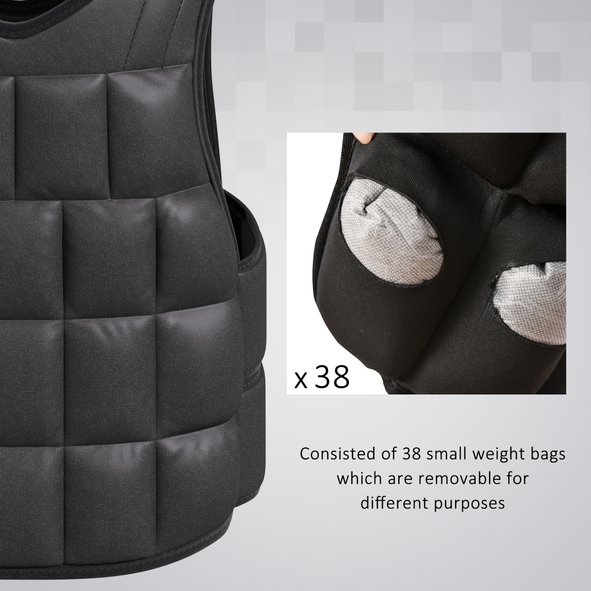 20kgs Adjustable Weight Vest Running Gym Training Weight Loss