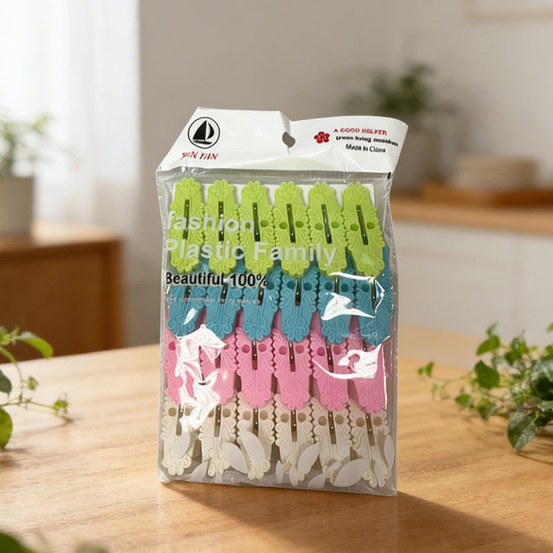 Clothes Pegs 20 Pack, Heavy Duty Plastic Washing Line Pegs with Anti Rust Springs image 2