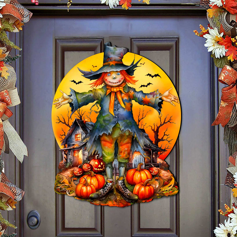 Halloween Scarecrow Holiday Door Decor by G. DeBrekht - Halloween Decor - 8652798H-0