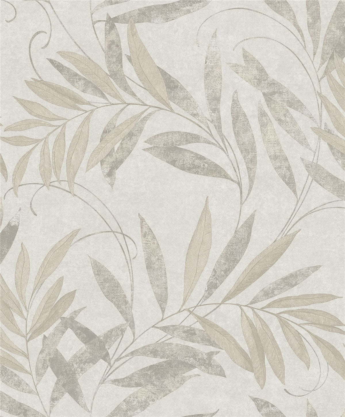 Luxury Leaf Soft Silver Wallpaper image 4