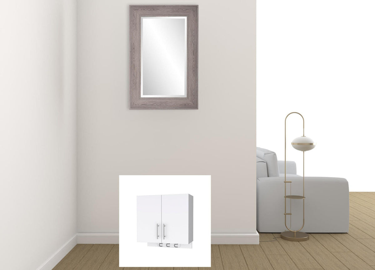 26" White Accent Cabinet With One Shelf-3