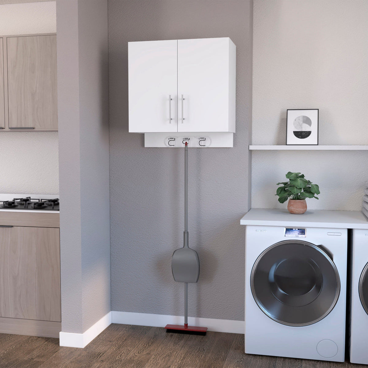26" White Accent Cabinet With One Shelf-4
