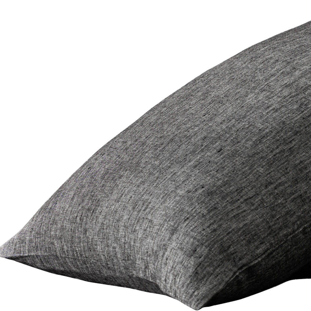 Set of Two Onyx Linen Pillowcases-1