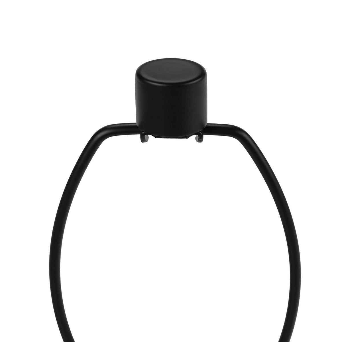 28" Black Metal and Acrylic Cylinder Table Lamp With Black Drum Shade-0