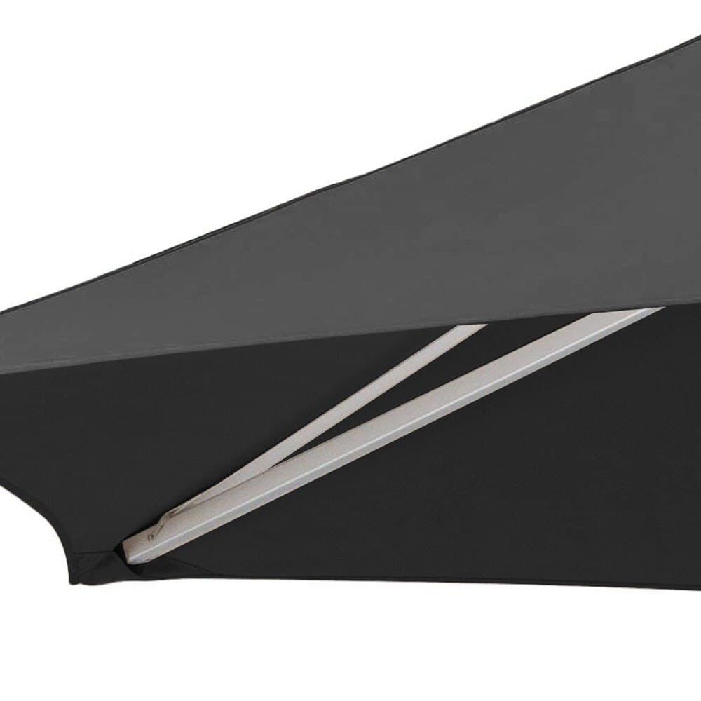 9' Black Polyester Round Market Patio Umbrella-1