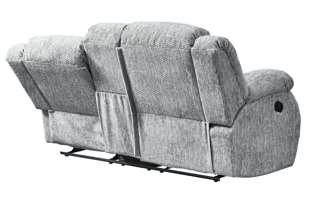77" Light Gray Manual Reclining Loveseat With Storage-3
