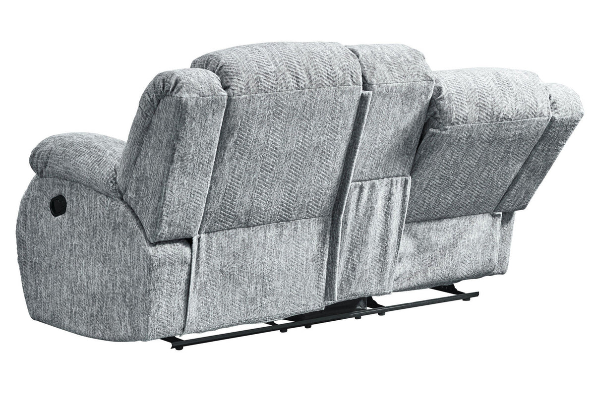 77" Light Gray Manual Reclining Loveseat With Storage-5
