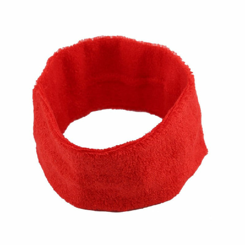 Sports Sweatband Red, Unisex Cotton Wristband for Gym and Tennis image 1