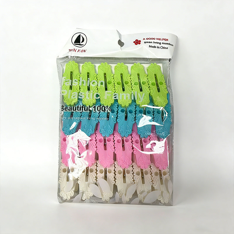 Clothes Pegs 20 Pack, Heavy Duty Plastic Washing Line Pegs with Anti Rust Springs image 3